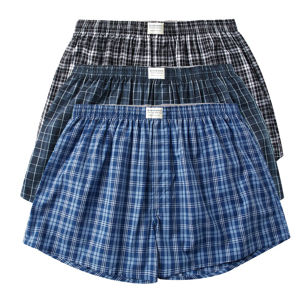 BVD Men's Underwear 55% Cotton & 45% Polyester Large Boxer Shorts- (36-38)  Randoms Assorted Color Tartans