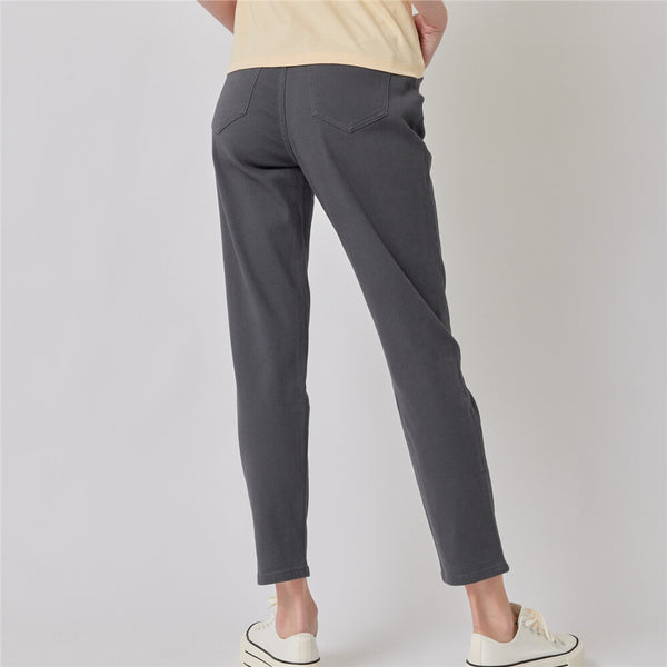 Women's Twill High Waist Regular Taper Pants
