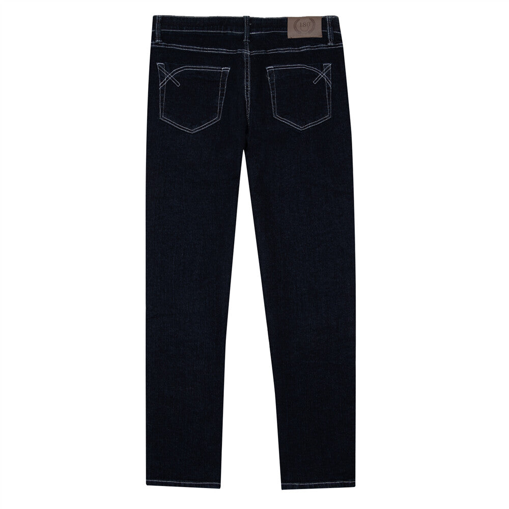 Men’s Stretch Denim Low Rise Skinny Tapered Jeans (180° Expandable Waistband)