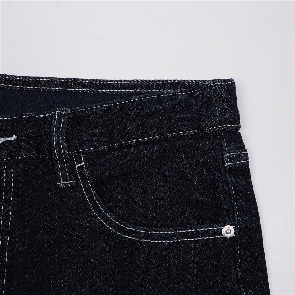 Men’s Stretch Denim Low Rise Skinny Tapered Jeans (180° Expandable Waistband)