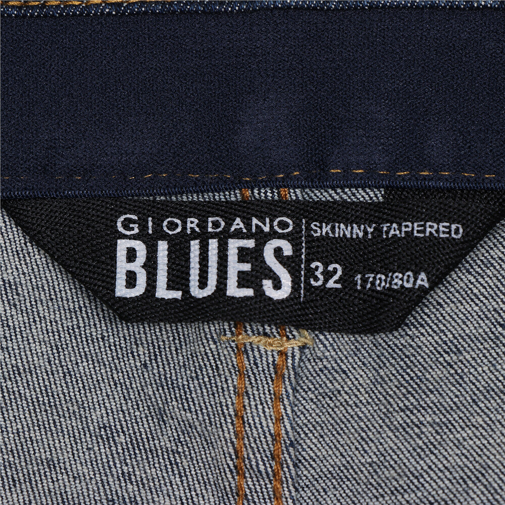 Men’s Stretch Denim Low Rise Skinny Tapered Jeans (180° Expandable Waistband)