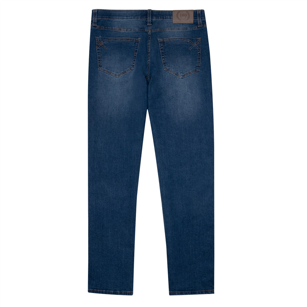 Men’s Stretch Denim Low Rise Skinny Tapered Jeans (180° Expandable Waistband)