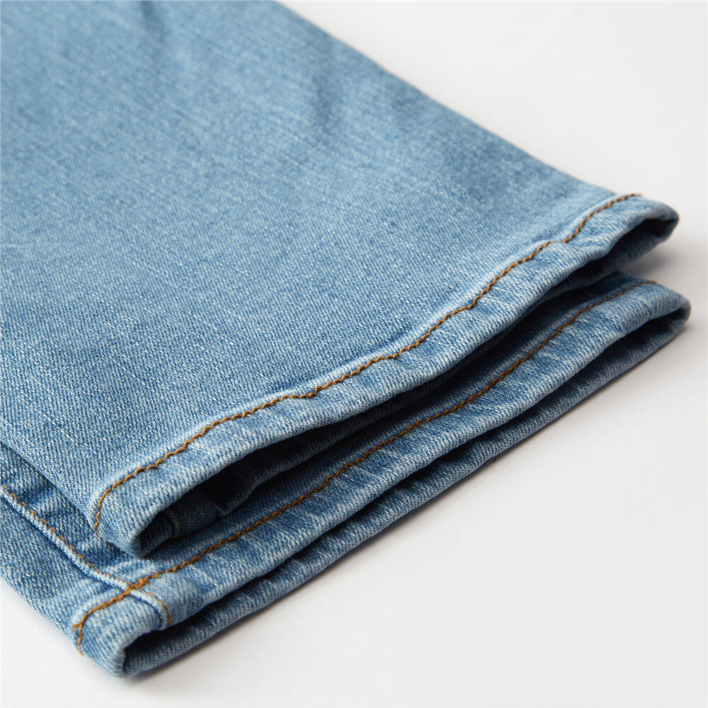 Men’s Stretch Denim Low Rise Skinny Tapered Jeans (180° Expandable Waistband)