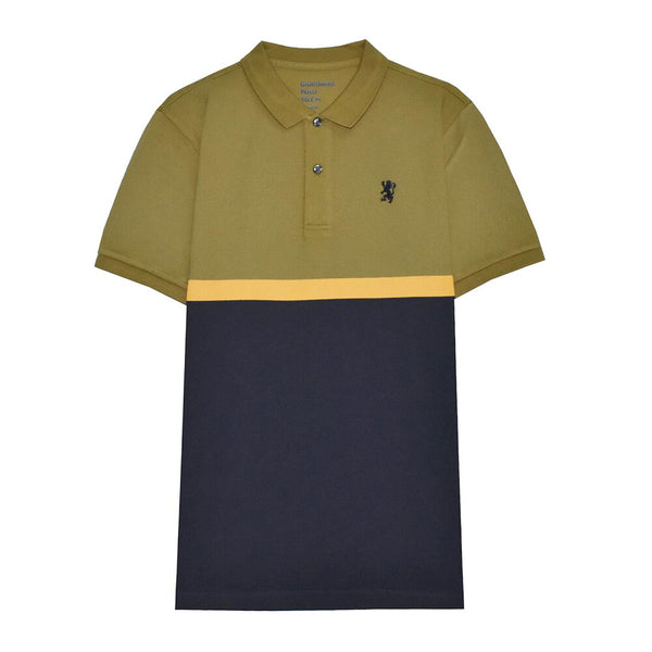 Men's Contrast Stripe Short Sleeve Polo